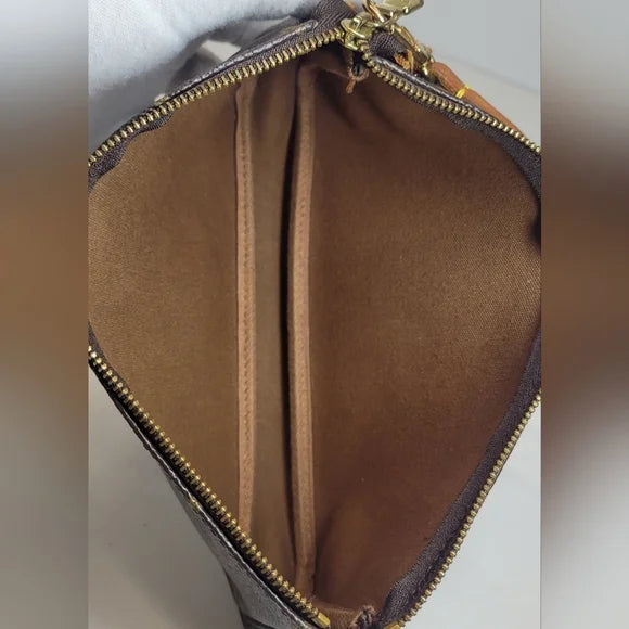 Louis Vuitton Brown Monogram Medium Accessory Pochette Shoulder Bag
