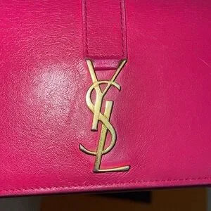 YSL pink long large wallet