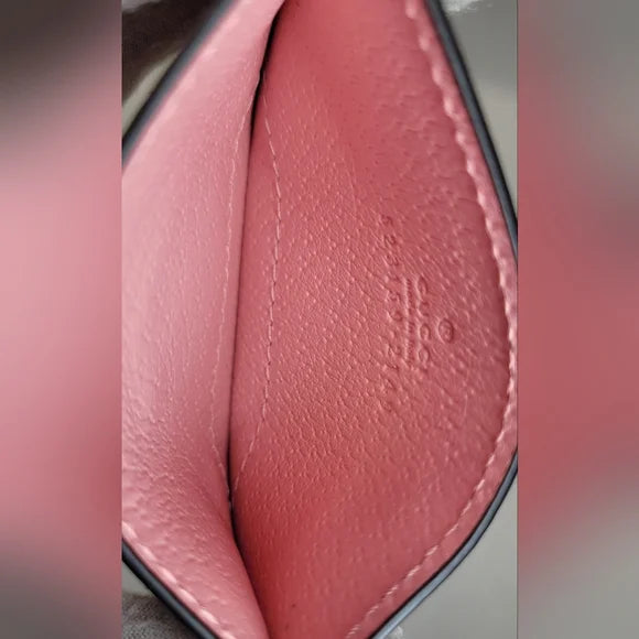 Gucci Pink Ophidia GG Supreme Card Holder