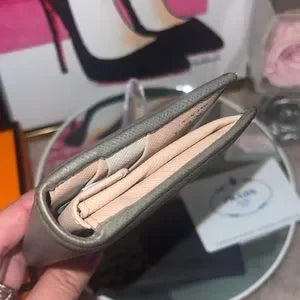 Prada bifold co pact wallet with COA card