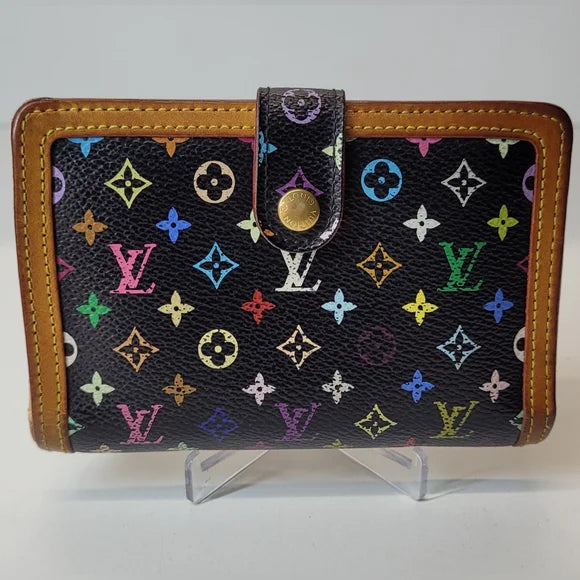 Louis Vuitton Murakami Multicolor Monogram Leather Kisslock Wallet
