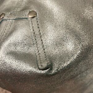 Tiffany & Co. Metallic Silver x Green Reversible Tote with Pouch