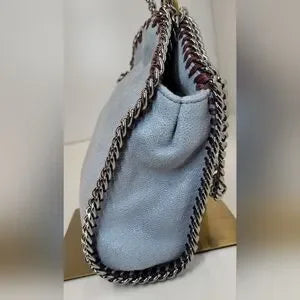 Stella McCartney Light Blue Falabella Mini Tote Bag