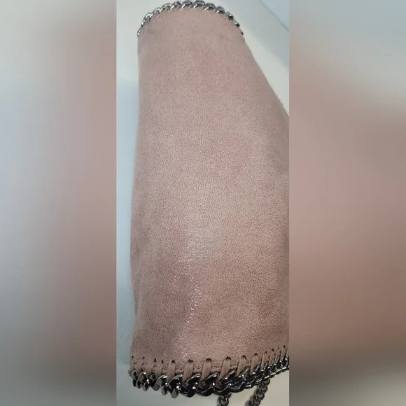 Stella McCartney Chain-Embellished Pink / Beige Medium Falabella crossbody bag π©·