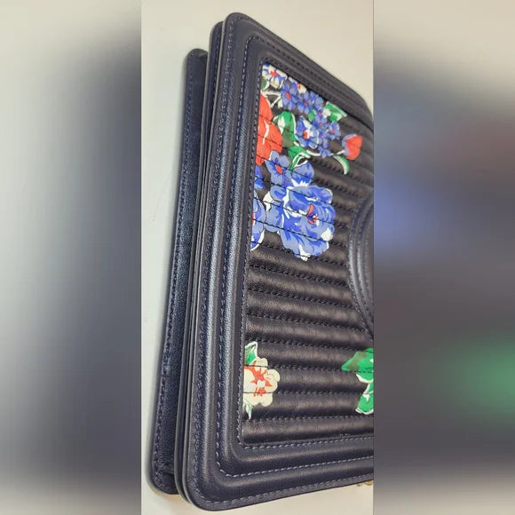 Tori Burch Floral Fleming Soft Leather Crossbody Bag