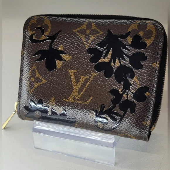 Louis Vuitton Limited Edition Brown Monogram Blossom Zippy Wallet