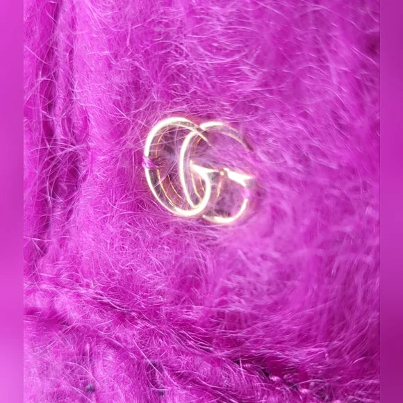 Gucci Pink Fuzzy Baseball Hat NWT