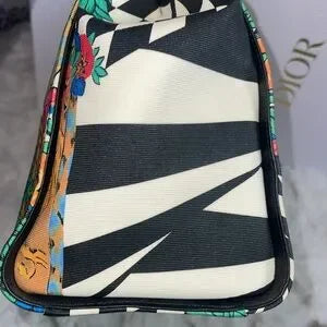 Rare Vtg Gianni Versace Black & White Checker PVC Large shoulder bag