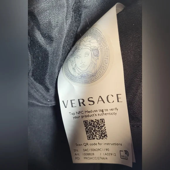 Sold!!! Versace La Medusa Blue Quilted Camera Bag