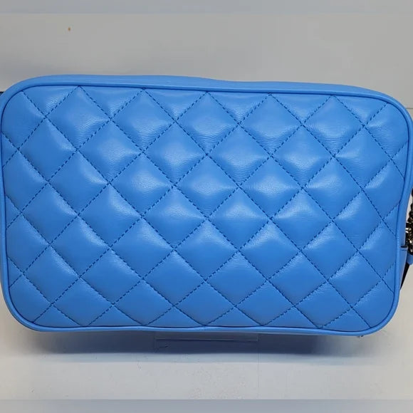 Sold!!! Versace La Medusa Blue Quilted Camera Bag