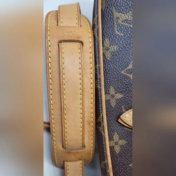 Louis Vuitton LV Sologne Brown Monogram Leather Crossbody Bag