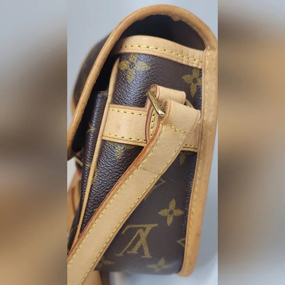 Louis Vuitton LV Sologne Brown Monogram Leather Crossbody Bag