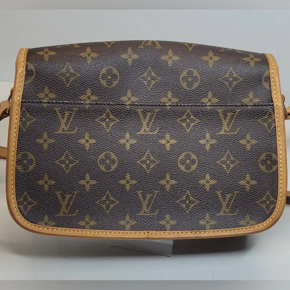 Louis Vuitton LV Sologne Brown Monogram Leather Crossbody Bag