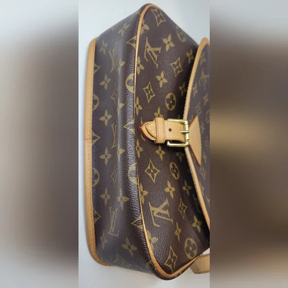 Louis Vuitton LV Sologne Brown Monogram Leather Crossbody Bag
