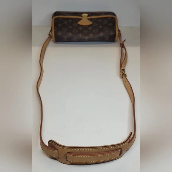 Louis Vuitton LV Sologne Brown Monogram Leather Crossbody Bag