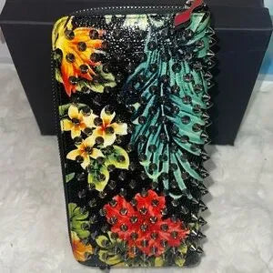Christian Louboutin paradise spiked long zippy wallet