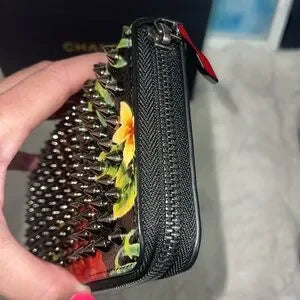 Christian Louboutin paradise spiked long zippy wallet