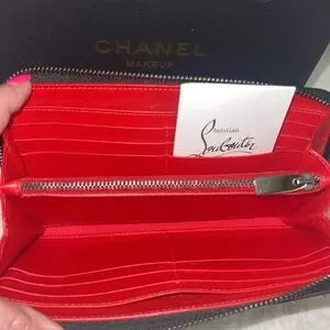 Christian Louboutin paradise spiked long zippy wallet