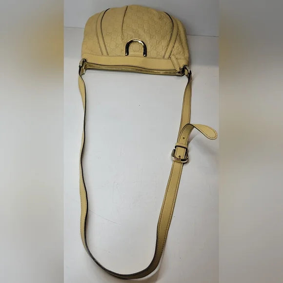 Gucci Guccissima D Ring Leather Messenger Bag