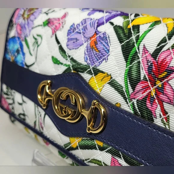 New🔥 Gucci Zuma Continental Quilted Flora Wallet