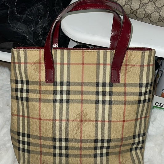 Burberry PVC Tote with leather suede lining