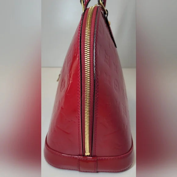 Louis Vuitton pink/red Vernis Alma PM with Lock & Key🔥