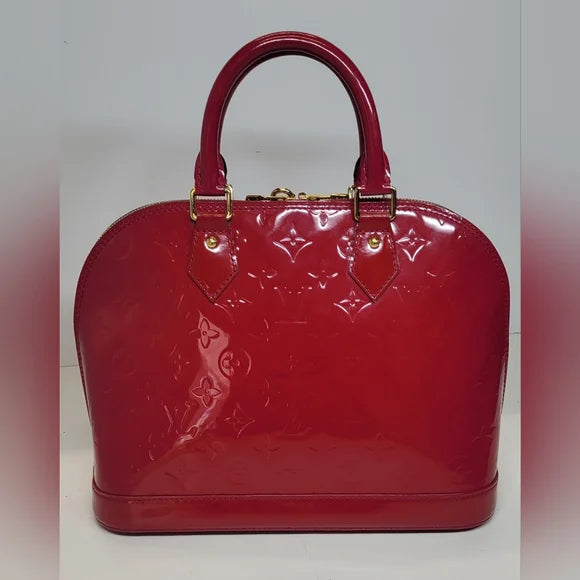 Louis Vuitton pink/red Vernis Alma PM with Lock & Key🔥
