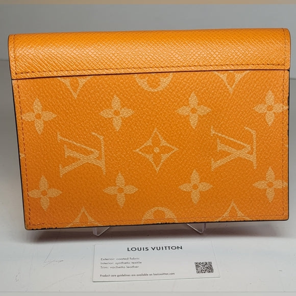 Louis Vuitton Taigarama Orange Leather Passport Cover