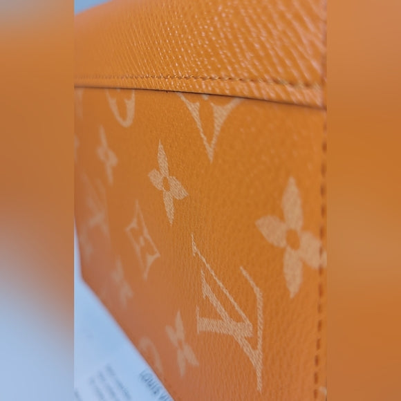 Louis Vuitton Taigarama Orange Leather Passport Cover