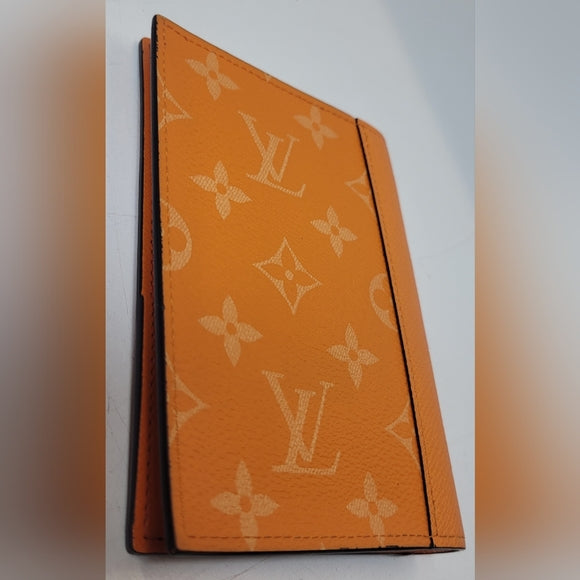 Louis Vuitton Taigarama Orange Leather Passport Cover