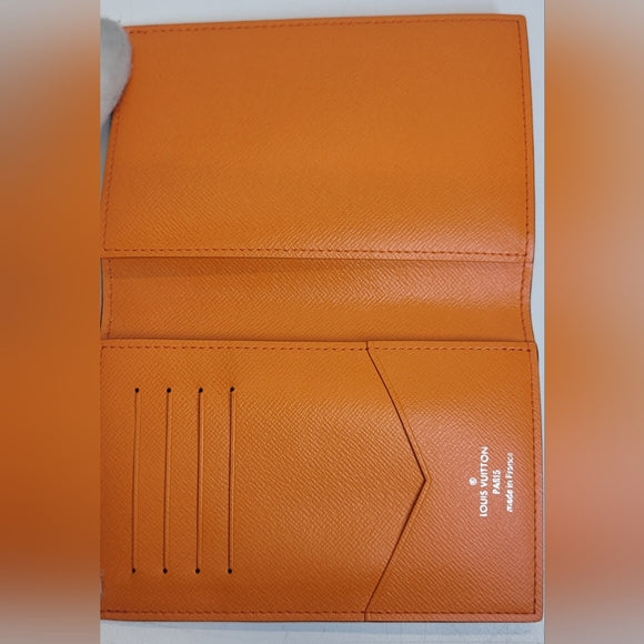 Louis Vuitton Taigarama Orange Leather Passport Cover