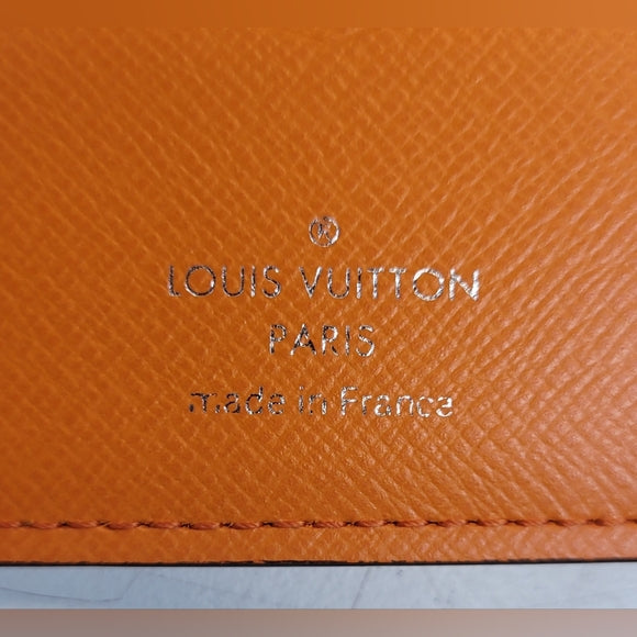 Louis Vuitton Taigarama Orange Leather Passport Cover