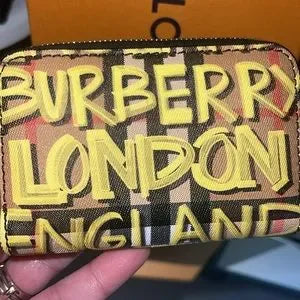 NWOT Burberry Graffiti small zippy wallet!