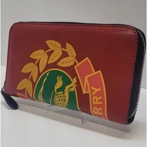 NWOT- BURBERRY Crest Print Zip Around Long Zippy Wallet