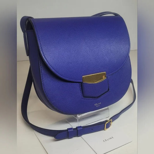 Celine Grained Calfskin Trotteur Crossbody Bag
