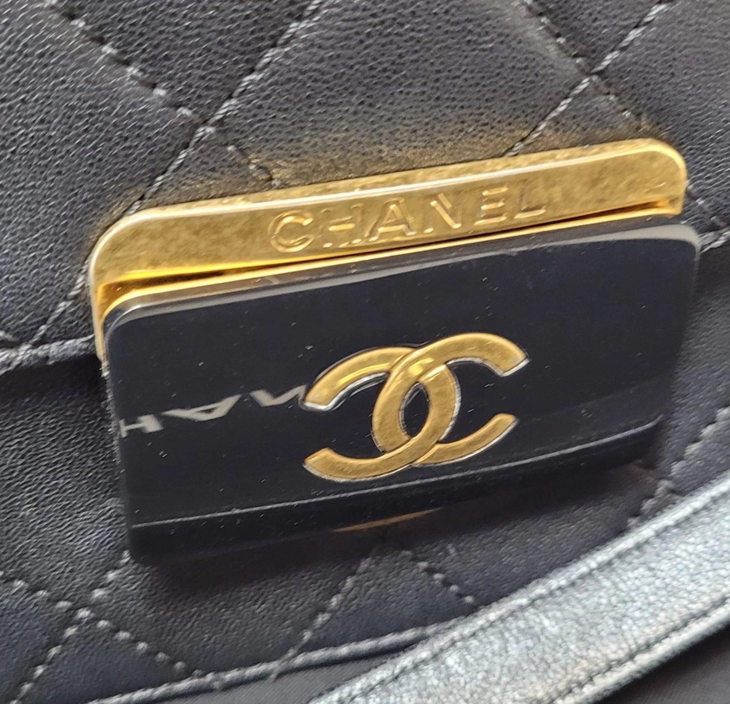 Chanel Black Sheepskin Quilted Flap Bag