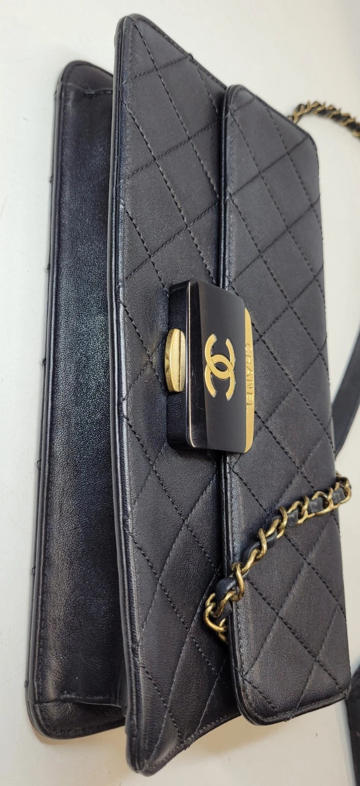 Chanel Black Sheepskin Quilted Flap Bag