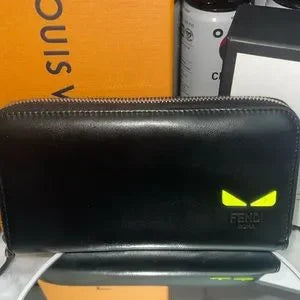 NWOT Fendi Monster Lambskin long zippy wallet