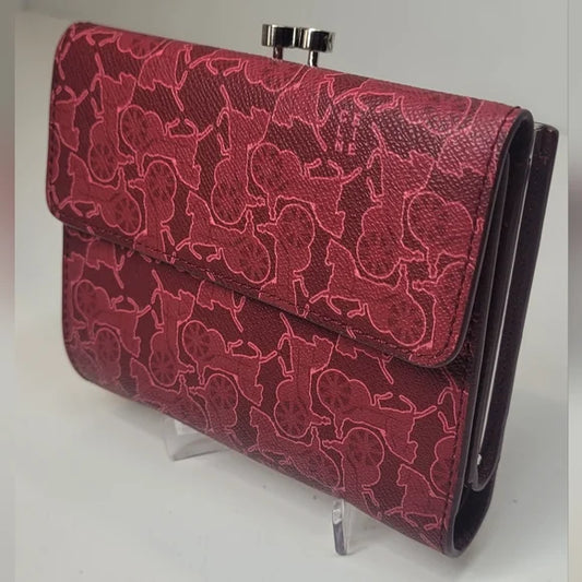 Celine Rare Pink Leather Kislock Wallet