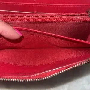 Chanel Red Quilted Caviar Leather CC with COA card