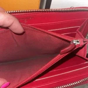 Chanel Red Quilted Caviar Leather CC with COA card