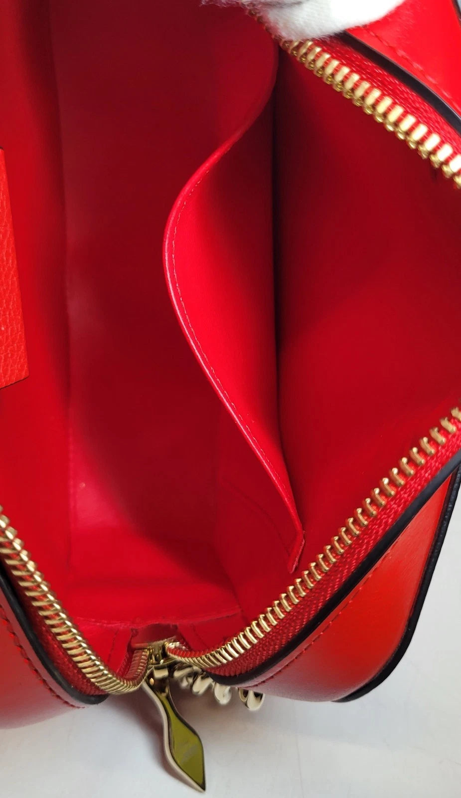 Christian Louboutin Red Leather Rubylou Camera Bag