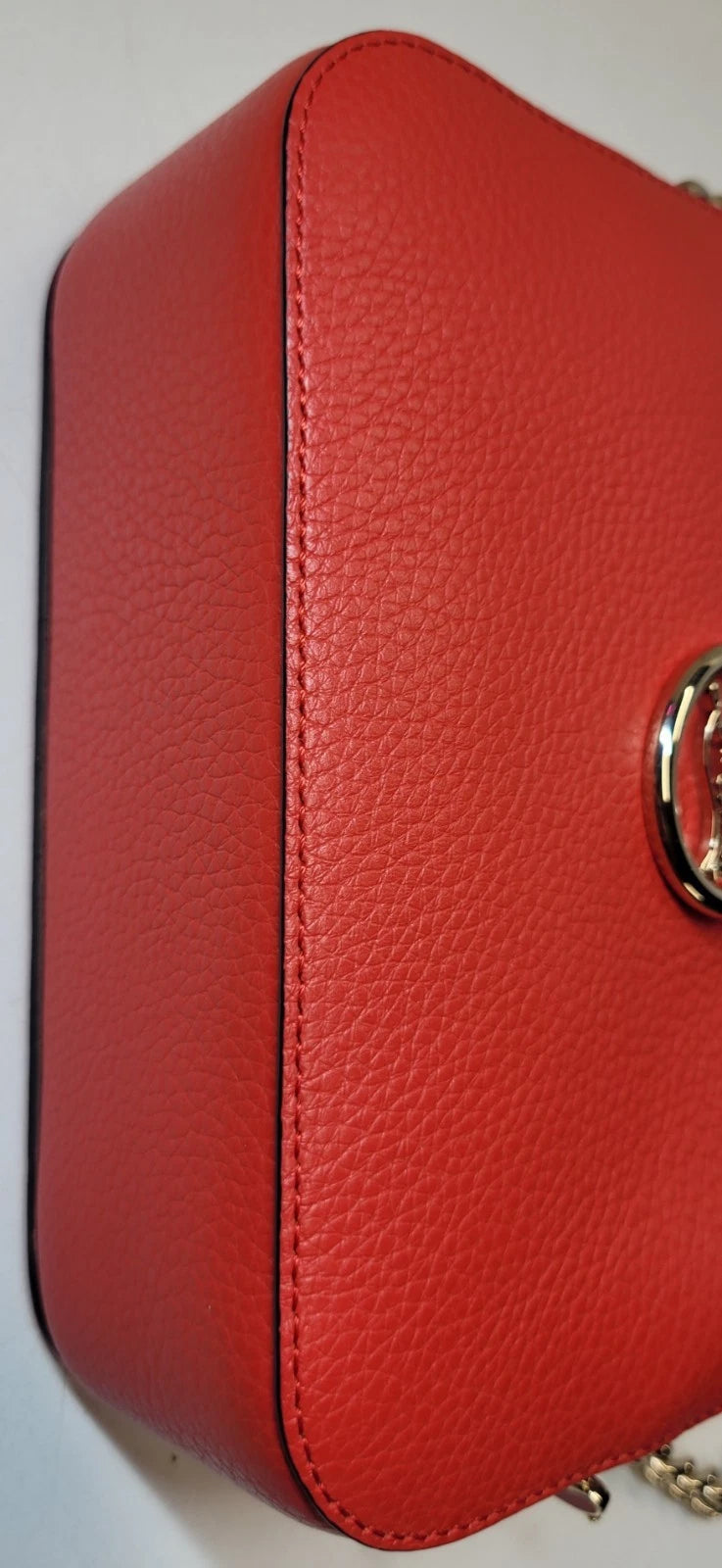 Christian Louboutin Red Leather Rubylou Camera Bag