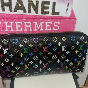 Gorgeous Louis Vuitton long zippy Murakami Takashi wallet.