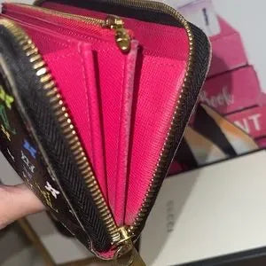 Gorgeous Louis Vuitton long zippy Murakami Takashi wallet.
