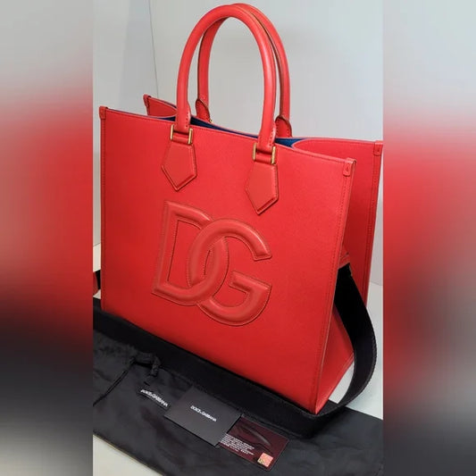 Dolce & Gabbana Large Red 2 Way Tote Full Inclusion