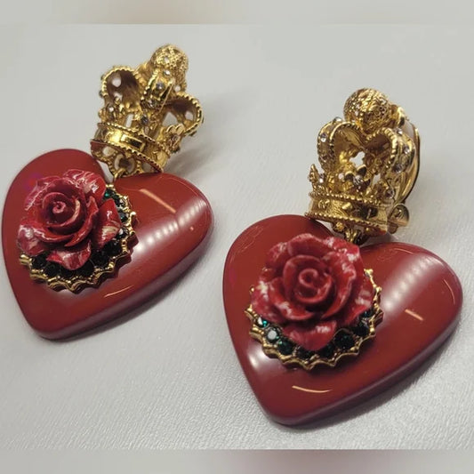Dolce & Gabbana Sacred Heart Clip On Earrings