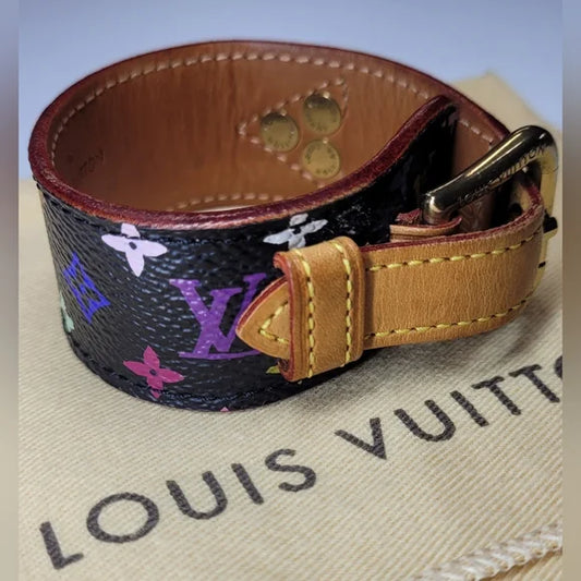 Louis Vuitton Murakami Multicolor Monogram Special Edition Leather Bracelet