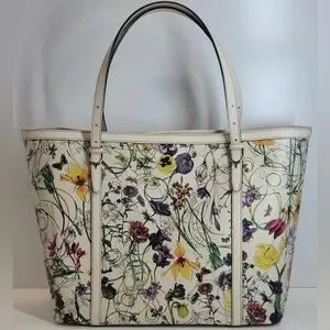 Gucci Flora Large Leather Handbag Tote 🔥🩷