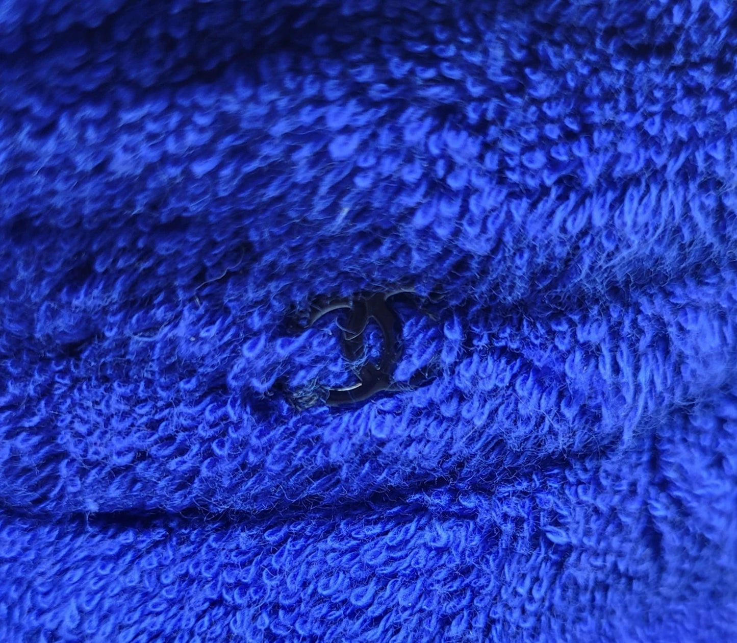 Chanel Blue Fuzzy Bucket Hat Size L